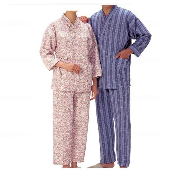 キルト二部式ねまき婦人用　（女性用寝巻き　2部式パジャマ　秋冬用　介護衣類） 介護用品