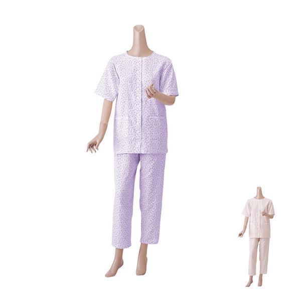 神戸生絲 婦人 楽らく ガーゼパジャマ 半袖 No.900 S M L  (介護 パジャマ 春夏用 ...