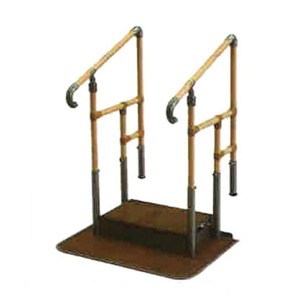 あがりかまち用 たちあっぷ 両手すり CKE-01 ステップ台付 矢崎化工 (玄関 手すり付き 踏み...