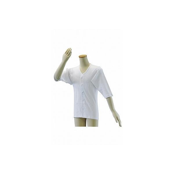 紳士用肌着　テイコブワンタッチ肌着7分袖　男性用3L（綿100％　マジックテープ　介護衣類）UN04...