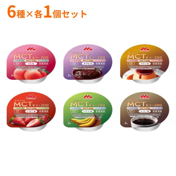 介護食品 デザート 高カロリー ゼリー 6種×各1個セット エンジョイMCTゼリー200 72g 森...