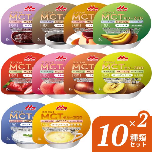 介護食品 デザート 高カロリー ゼリー 10種×各2個セット エンジョイMCTゼリー200 72g ...