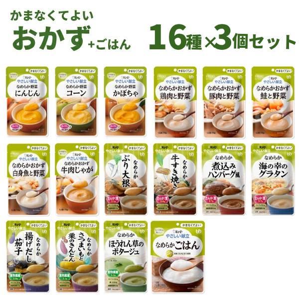 【おまけつき】介護食 レトルト やさしい献立 かまなくてよい おかず・ごはん 16種×3個セット ま...