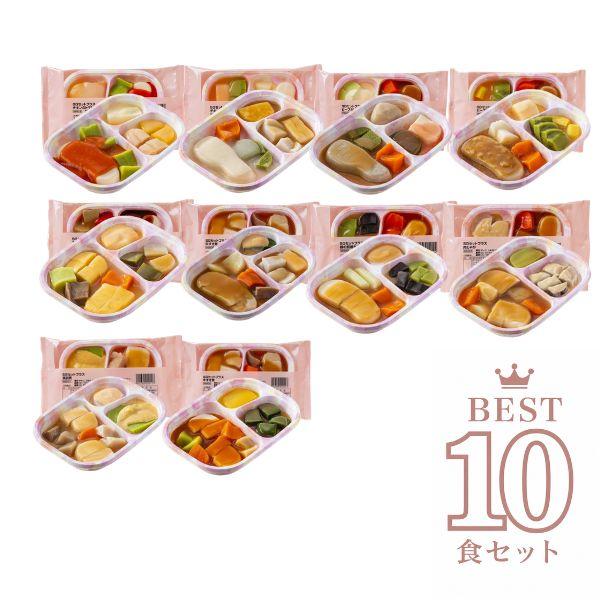 介護食 冷凍 ムース やわらか SGセット ベスト10 日東ベスト 区分3 舌でつぶせる 冷凍食 ム...