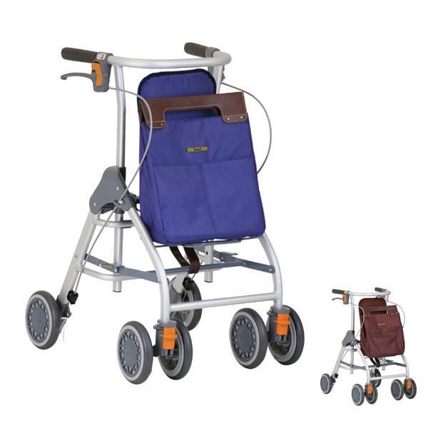手押し車 高齢者 おしゃれ シルバーカー コンパクト テイコブリトルスリム WAW04 幸和製作所 ...
