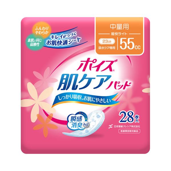 ポイズ肌ケアパッド 中量用 (軽快ライト) 88074→88270　28枚 日本製紙クレシア (介護...