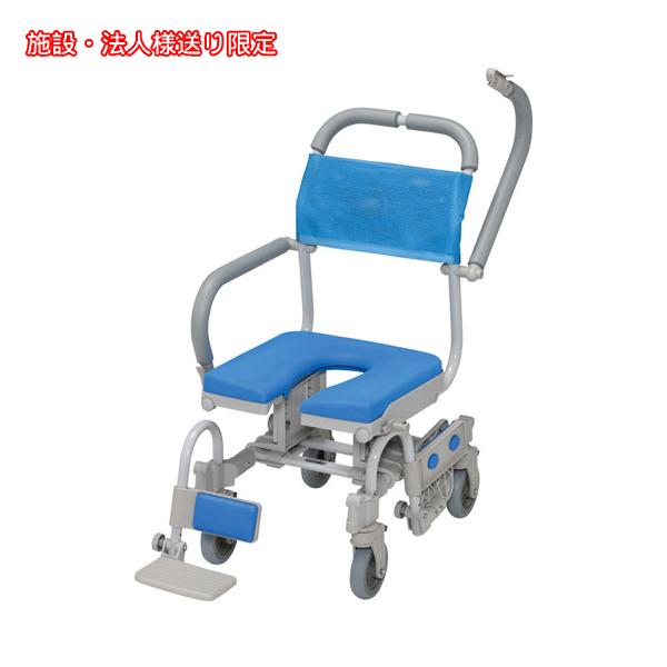 (法人様限定) シャワーキャリー 入浴用車椅子  シャワーラク4輪自在V U型シート SWR152 ...