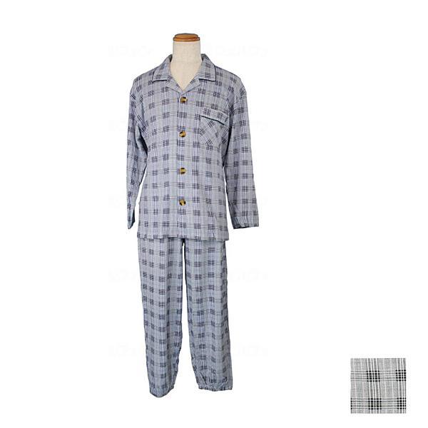 紳士 やすらぎパジャマ 7801 羽衣綿業 (介護 パジャマ 綿100％ 男性用) 介護用品