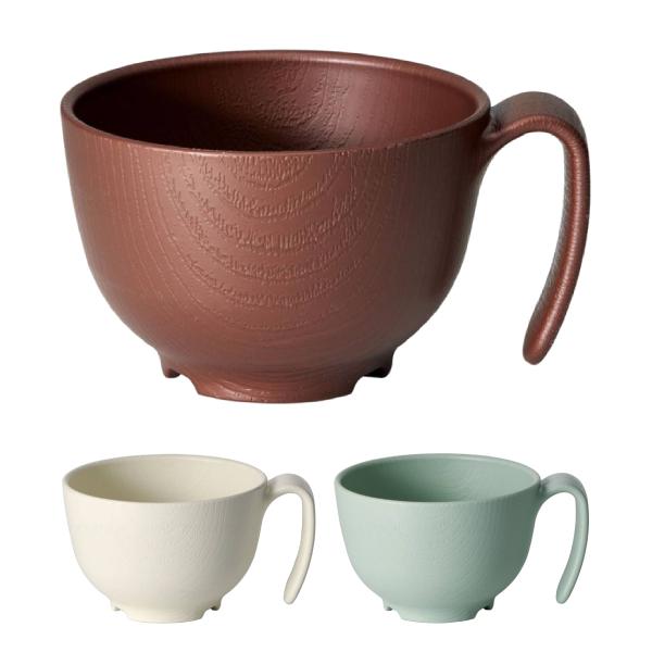 木目 持ちやすい茶碗 ハンドル付 370mL NBLS1HB 電子レンジ 食洗機 対応 日本製 スケ...