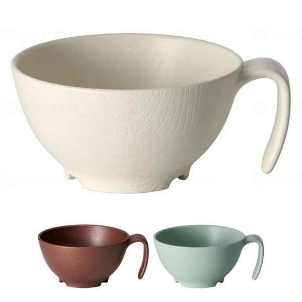 木目 持ちやすい汁椀 ハンドル付 NBLS2HB 電子レンジ 食洗機 対応 日本製 スケーター 持ち...