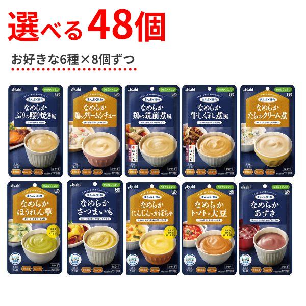 介護食 ペースト セット レトルト やわらか食 まんぷく日和 なめらか 選べる 6種×8個 アサヒグ...