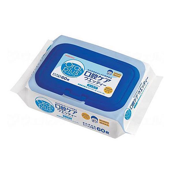 オーラルプラス 口腔ケアウエッティー 60枚 アサヒグループ食品 (口腔ケア デンタルケア) 介護用...