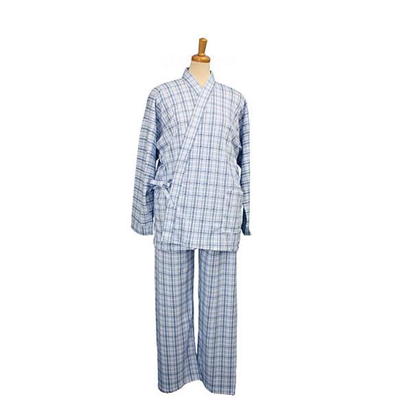 スムース二部式ねまき（紳士用）7600 羽衣綿業 (介護 寝巻 パジャマ 男性用 スリーシーズン) ...
