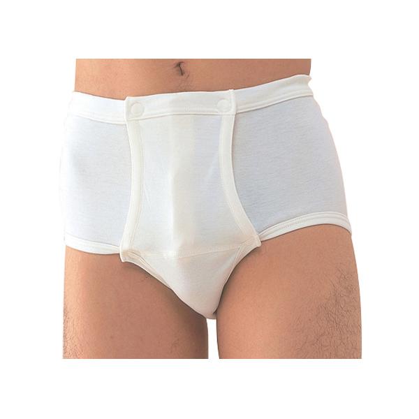 介護 下着 ワンタッチ肌着 紳士用ブリーフ No.13 LL 神戸生絲 男性用 メンズ 綿100% ...