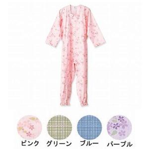 フットマーク介護パジャマ 介護つなぎ服Lサイズ（通年用 介護用寝巻き 