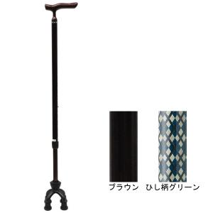 島製作所 四点可動式オン・オフさん 77MC-S4 ストライプB 杖 ステッキ