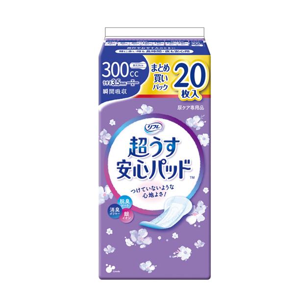 リフレ 超うす安心パッド まとめ買いパック 300cc　17970→18421　20枚 リブドゥコー...