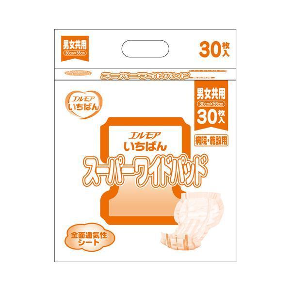 エルモア いちばんスーパーワイドパッド 455341　30枚 カミ商事 (介護 おむつ 尿ケア パッ...