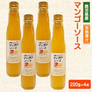 近藤さんちのマンゴーソース 220g 4本 完熟 国産 農家 鹿児島県 お中元 職場 同僚 取引先 産地直送 お取り寄せ ギフト プレゼント 贈り物 送料無料