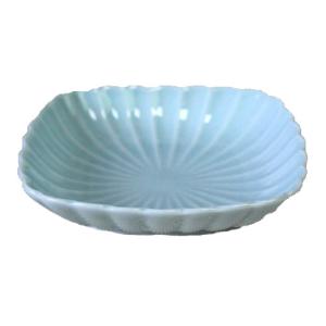 小鉢 かすみ 青白 丸角皿（12.0cm)国産 業務用 食洗機対応 レンジ対応 食器 青磁色 たれ｜ekisaito