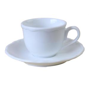 コーヒーカップ＆ソーサー エンブレム デミタス 碗皿 115cc日本製 特白磁 業務用 食器｜ekisaito