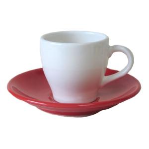 コーヒーカップ＆ソーサー グランデ赤 碗皿 容量 200cc 日本製 業務用 食器｜ekisaito