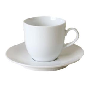 コーヒーカップ＆ソーサー ベーシック 白 碗皿 容量 170cc 日本製 業務用 食器 食洗機対応 レンジ対応 美濃焼｜ekisaito