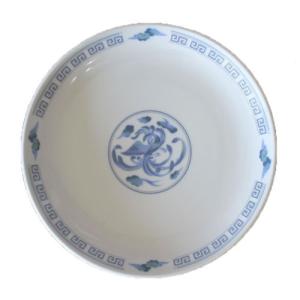 八角皿 青磁中華 八角高台皿 19.6cm 国産 食洗機対応 レンジ対応 八