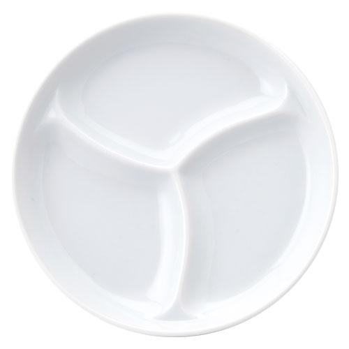 お皿 三分割 小皿 ホワイト 10.2cm【 2個組 】 国産 業務用 珍味 食器 食洗機対応 レン...