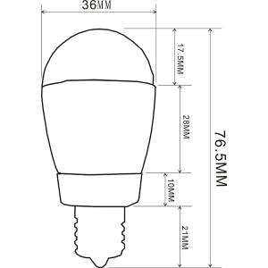 LED電球 E17 ミニクリプトン 30W相当...の詳細画像2