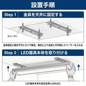 LEDシーリングライト LED蛍光灯 2本相当...の詳細画像2