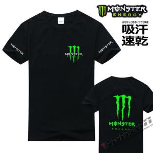 バイクウエア Tシャツ モンスター エナジー メンズ 半袖 ロゴ プリント クルーネック ティーシャツ 大きいサイズ トップス ロゴT 綿 おしゃれ