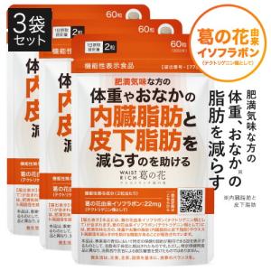 葛の花 サプリメント 肥満気味な方 おなかの 内臓脂肪 皮下脂肪 ウエスト周囲径 減らす ウエストリッチ 葛の花 30日分 3袋 機能性表示食品 新発売SALE｜エクセレントメディカル ヤフー店