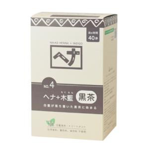 ナイアード ヘナ 木藍 黒茶 お徳用 400g (100g×4) ヘナカラー 白髪染め