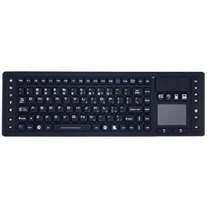 DSI RF Wireless Keyboard with Touchpad IP67 Waterproof Silicone Black TBK104の商品画像