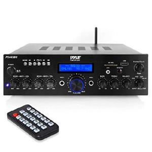 Pyle Wireless Bluetooth Power Amplifier System - 200W Dual Channel Sound Audio Stereo Receiver w/USB AUX MIC IN w/Echo Radio - For Home Theater Eの商品画像