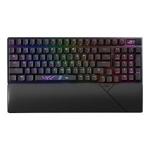 ASUS ROG Strix Scope II 96 Wireless Gaming Keyboard Tri-Mode Connection Dampening Foam ＆ Switch-Dampening Pads Hot-Swappable Pre-lubed ROG NX Snowの商品画像