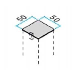 ●50角のアルミ柱用の樹脂キャップ　2個入り　
