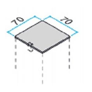 〇70角柱用のアルミ柱用の樹脂キャップ　2個入り　