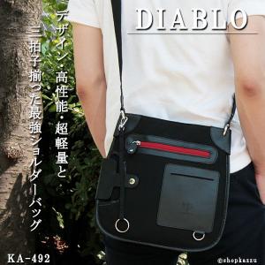 ショルダーバッグ メンズ ショルダーバック 斜め掛け 牛革 帆布 レザー 超軽量 バッグ DIABLO KA-492