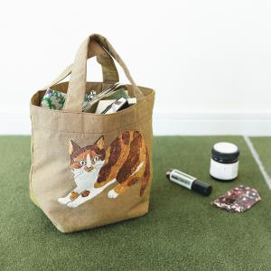 松尾ミユキ 巾着（猫柄）｜Drawstring bag Cats 猫 キャット 雑貨