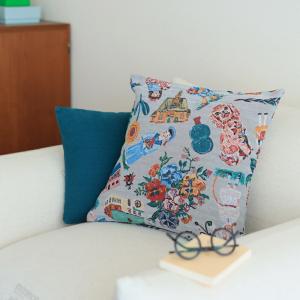 松尾ミユキ クッションカバー 45×45 クッションカバー flower ミモザ