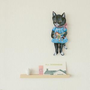 ナタリーレテ Diecut clock｜Nathalie Lete 時計 ネコ ギフト おしゃれ 可愛い 掛け時計 猫 壁掛け ダイカット ウサギ メルヘン