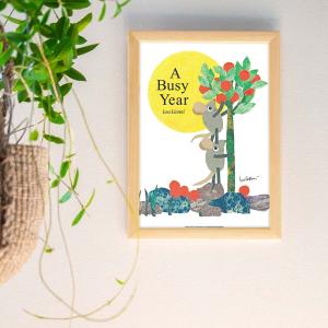 LEO LIONNI レオ・レオニ B4サイズ・ポスター『A Busy Year』木製フレームセット｜インテリア レオレオニ【etc】