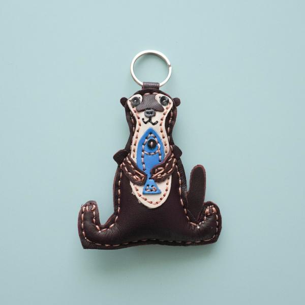 レザーキーホルダー Kawauso カワウソ｜LEATHER KEY HOLDER 鍵 キーホルダー...