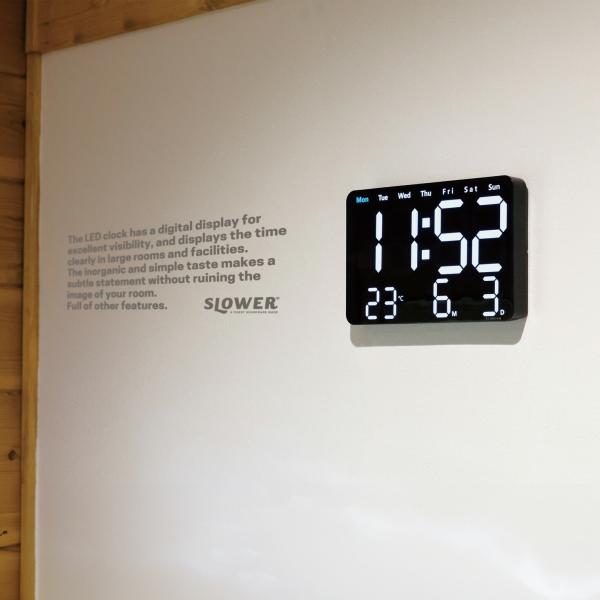 LED CLOCK Viento｜時計 壁掛け時計 置き時計 アラーム クロック リモコン 自動表示...