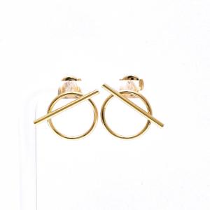 エルメス ピアス エシャペ アシンメトリー K18PG ゴールド ピンク  