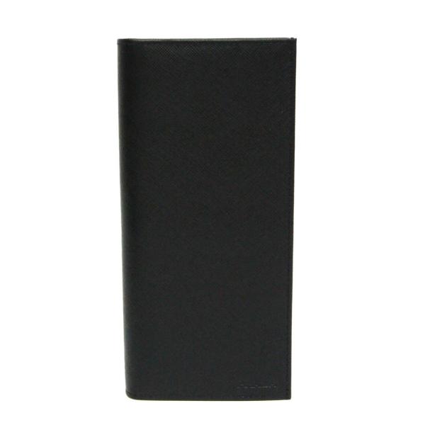 プラダ サフィアーノ 2M0836 メンズ レザー 長財布（二つ折り） ブラック