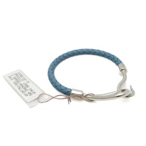 エルメス トゥルニス レザー,メタル バングル ブラウン,シルバー 