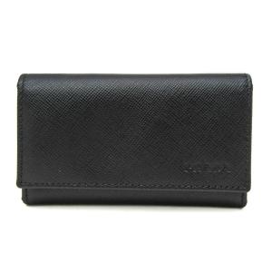 プラダ(Prada) サフィアーノ 2M0025 メンズ,レディース レザー キーケース ブラック